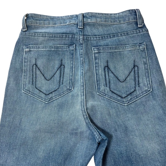 Show Me Your Mumu Blue Brooklyn High Rise Distressed Fringe Ankle Jeans Size 27 - Picture 8 of 13